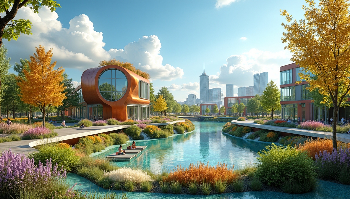 Professioneel landschapsontwerp proces met planten en materialen